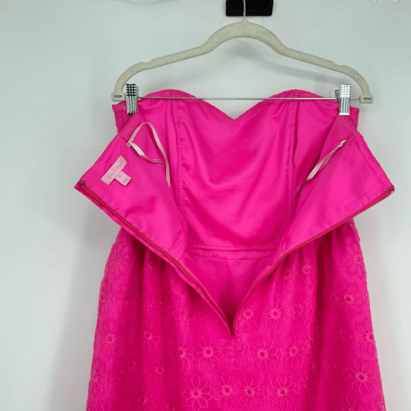 Lilly Pulitzer Payton Women’s Strapless Corset Dress Size 10 Pink Sweetheart - Picture 4 of 12